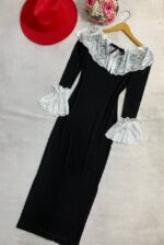 ماکسی یقه و آستین دانتل_کد1079 - Image 4