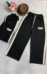 شلواربگ مشکی بغل نوارسفید_کد1081