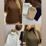 بلوز یقه اسکی پنبه کر کره -کد1083