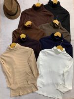 بلوز یقه اسکی پنبه کر کره -کد1083 - Image 2