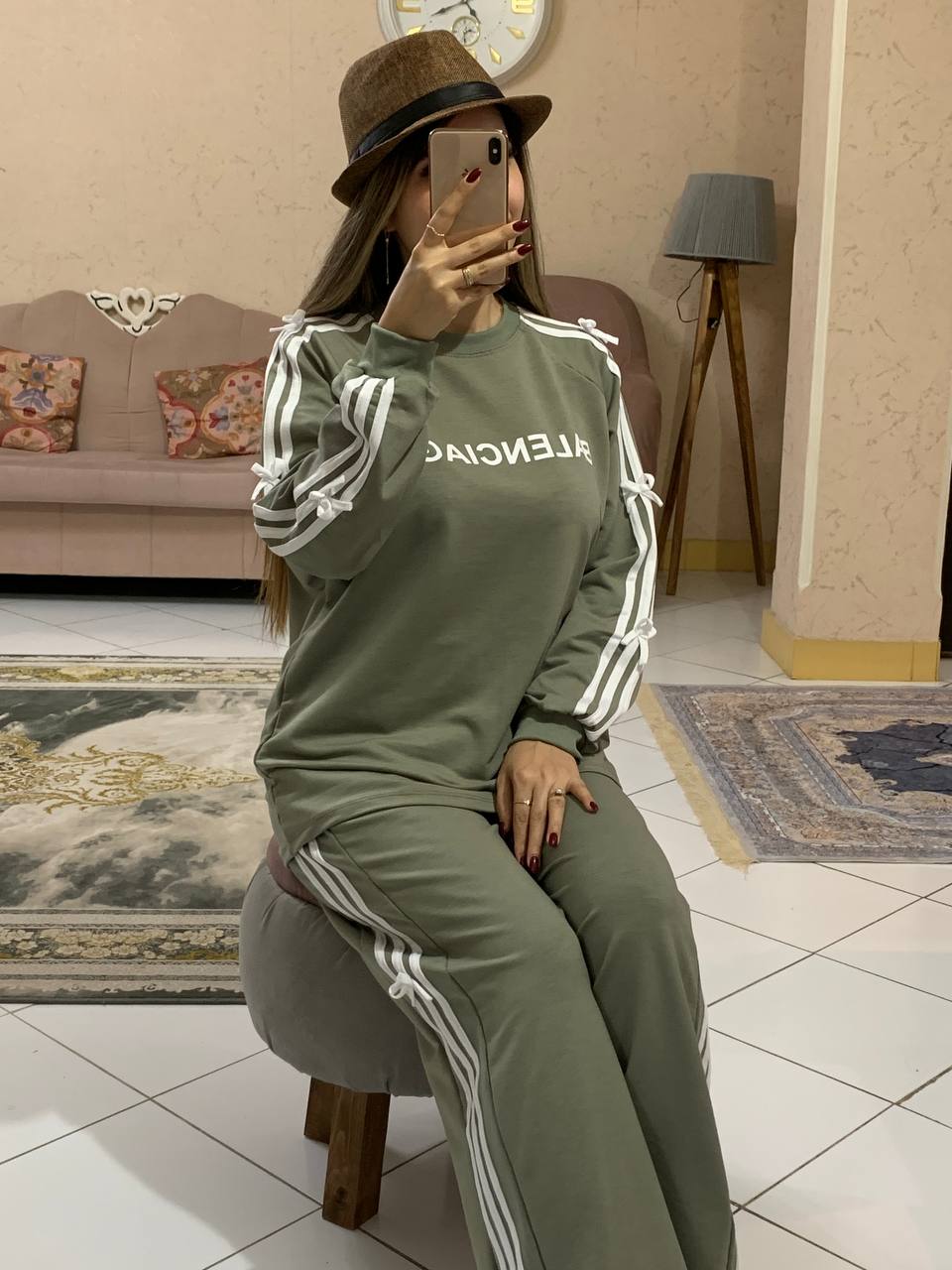 -5890717117743565911_121 ست بالنسیاگاه پاپیونی رنگی_کد1086 - Image 1