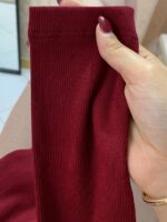 بلوز یقه گرد زرشکی -کد1088 - Image 3