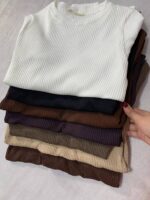 بلوز یقه گرد پنبه کرکره_کد1093 - Image 5