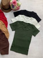 تیشرت یقه ضربدری_کد۱۰۶۵ - Image 4