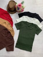 تیشرت یقه ضربدری_کد۱۰۶۵ - Image 2