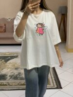 تیشرت باکسی قواردار فرشته_کد1120 - Image 4