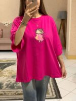 تیشرت باکسی قواردار فرشته_کد1120 - Image 3