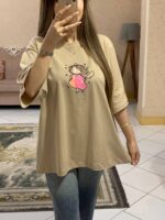 تیشرت باکسی قواردار فرشته_کد1120 - Image 2