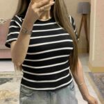 کراپ تیشرت راه راه کد1126