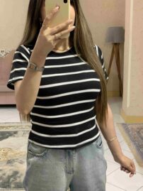 کراپ تیشرت راه راه کد1126